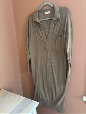 By Together Taupe Knit Midi Dress